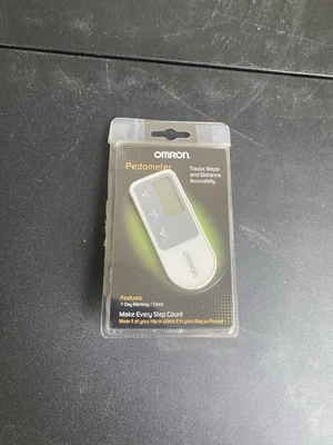 Omron HJ-320 Steps & Distance Tri Axis Pedometer 7 Day Memory Clock White New - Image 1 of 4