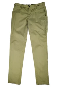 Incotex Pants Royal Batavia Slim Fit Mens 34"(actual) x 35.5" Green Chino Cotton - Picture 1 of 13