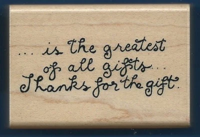 ES EL MAYOR REGALO Biblia Extracto Palabras Cerca de Mi Corazón Madera SELLO DE GOMA Foto 1 de 2