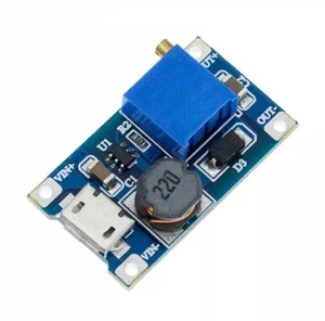 MT3608 Micro-USB Step Up Spannungs- Voltage- Konverter in 2-24V out 28V 2A - Bild 1 von 4