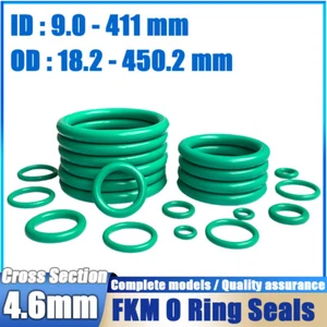 Metrische Vitons Gummi FKM O-Ring Dichtungen 4,6 mm Querschnitt 9 mm - 441 mm Innendurchmesser - Bild 1 von 49