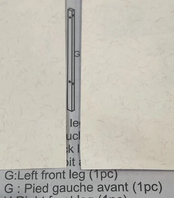Деталь G левая передняя нога для кроватки-трансформера Dream On Me Synergy 5 в 1 натуральная - Изображение 1 из 2