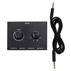 4 Port Audio Switch, 3.5mm Audio Switcher, Stereo AUX Audio Selector, 4 Input 1O