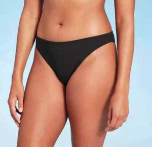 Shade & Shore bikini testurizzato crepe fondo medio 8/10 donna nero sfacciato - Foto 1 di 2