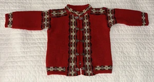 Dirdal Strikk Kids Sweater Wool Sz4 nordic Vintage Child’s Winter Pewter Close - Picture 1 of 8