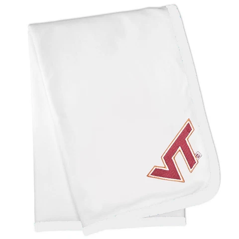 Virginia Tech Hokies Baby Receiving Blanket - White Cover