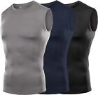 DRSKIN 4 or 3 Pack Men's Compression Shirts Sleeveless Tank Top Athletic Sports 