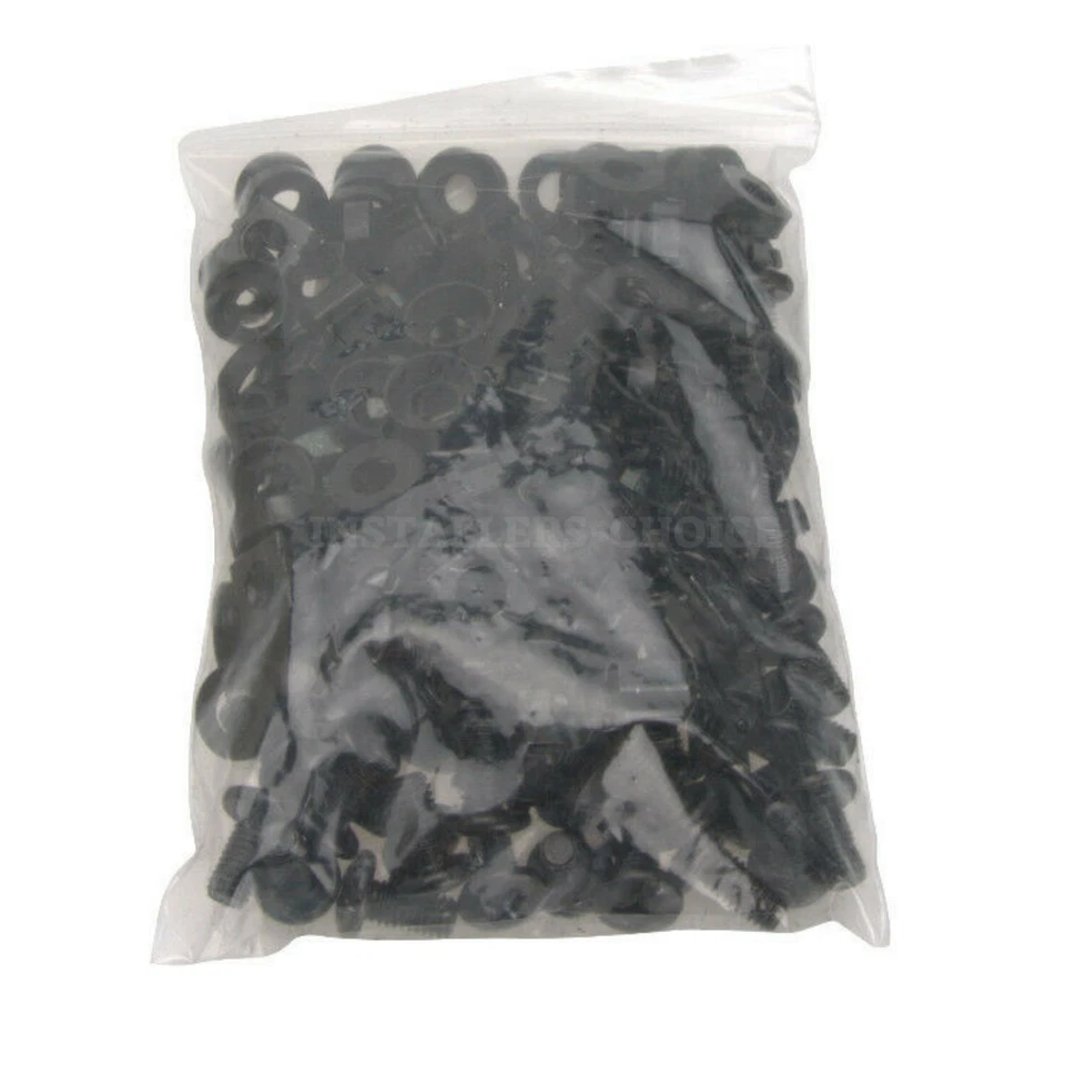 M6 Rack Mount Cage Nuts & Screws with Washers, Square Clips, 50pcs, Black lot - Image 1 of 1