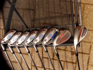 Left handed John letters EWS T 7 Irons / 5-PW/Uniflex chrome shafts. & 2 wedges - Picture 1 of 12