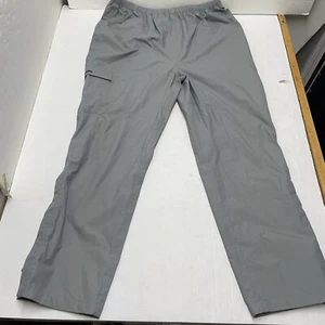 Stearns Dry Wear Rain Pants Mens XL Gray Cargo Mesh Lined Snap Legs Camping Hike - Picture 1 of 9