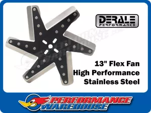 Derale 13 "High Performance Flex Fan Acero inoxidable Negro Hub 19113 - Imagen 1 de 2