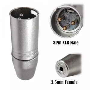 XLR Male to 3.5mm 1/8 Balanced Mini Jack Female Microphone Audio Converter - Picture 1 of 5