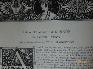 Piano Making Pianos Brinsmead Mrs H Ward Tlemcen Mosques Victorian Article 1891 - Picture 1 of 12