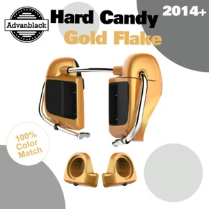 Hard Candy Gold Flake Lower Vented Fairings For Harley FLHR FLHXS FLTRX 2014+ - Imagen 1 de 17
