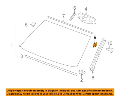 GM OEM 97-14 Alero Parabrisas Revelar Molduras-Tuerca de Moldeo Lateral 11589183 Foto 1 de 2