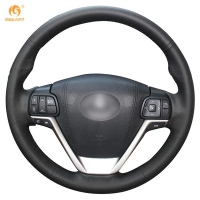 Cubierta de volante de cuero para Toyota Highlander 2015-2017 Sienna #0408 Foto 1 de 4