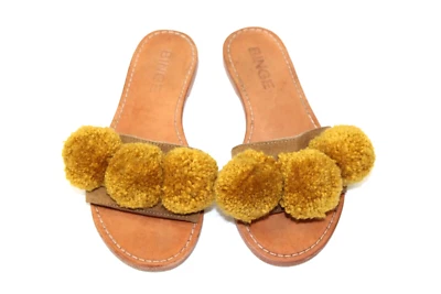 Binge Sandals 8 Kai Pom Pom Slip On Slides Flat Shoes Size Talla Women's 8 - Image 1 of 4