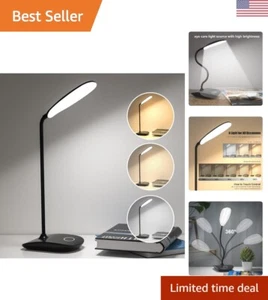 Portable LED Desk Light for Studying and Reading - Wireless Eye-Caring Lamp - Picture 1 of 8