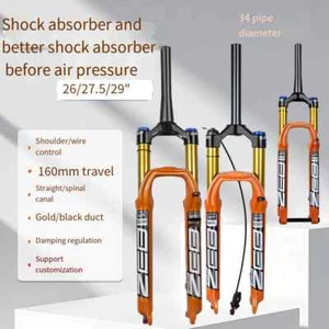 160mm Travel 26/27.5/29inch MTB Suspension Air Fork Tapered/Straight Front Fork - Picture 1 of 14