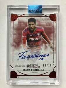 2022 Topps Renaissance MLS Jesus Ferreira Ruby Auto /10 #EA-JF2 USMNT SSP - Picture 1 of 2