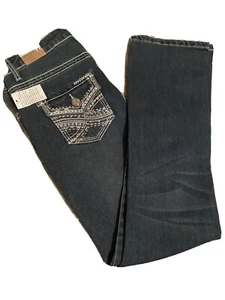 Mudd Girl Skinny Boot Jeans Neu mit Etikett Größe 18 1/2 Darkwash - Bild 1 von 4