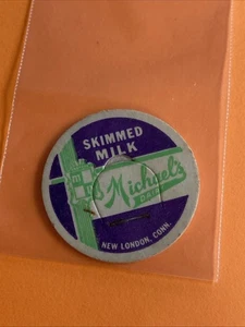 Vintage Michael's Dairy New London, Connecticut Milchflaschenverschluss - Bild 1 von 2