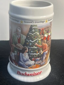 1997 Budweiser “Season’s Greetings” Holiday Stein – First in American Holidays - Picture 1 of 5