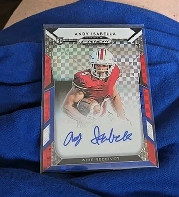 2019 Prizm Draft Picks Andy Isabella rookie X-Fractor autograph auto 75/99  - Image 1 of 2
