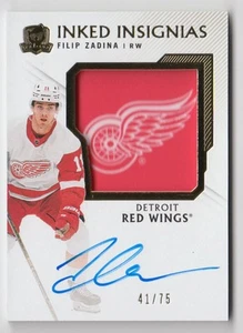 2020-21 UPPER DECK THE CUP INKED INSIGNIAS FILIP ZADINA RC AUTO /75 DETROIT RED - Picture 1 of 2
