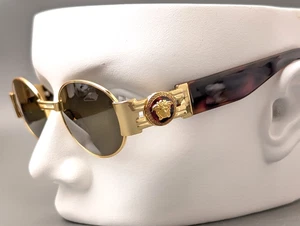 GIANNI VERSACE Mod.S71 col 030 Sonnenbrille Gold Braun Medusa 90er Vintage - Bild 1 von 17