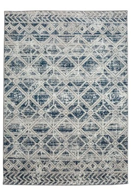 Livigno 1243 Transitional Geometric Blue 3x5 Area Rug - Image 1 of 4