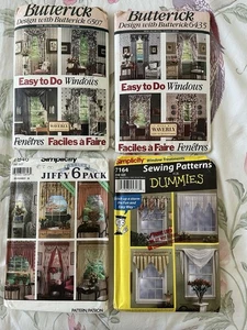 Butterick and simplicity sewing Patterns ~ Curtains Window Treatments x 4 - Picture 1 of 10