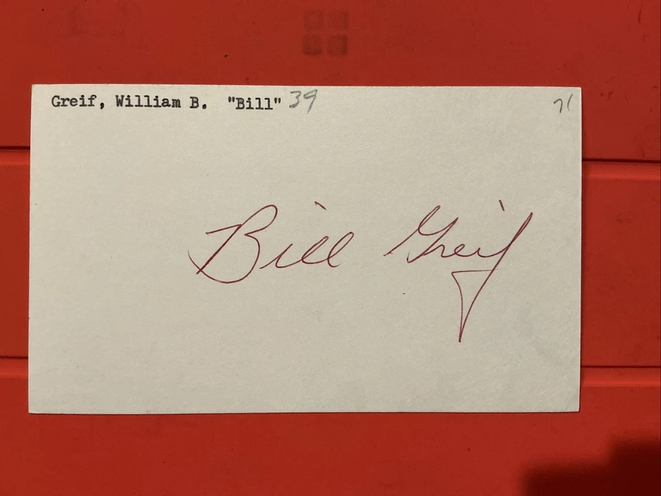 Bill Greif🔥🔥 MLB Debut: 1971 Houston Astros🔥🔥Autograph 🔥 - Image 1 of 1