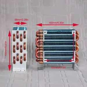 Air/Water-cooled Aluminum-Cu Fin-Tube Heat Exchanger Condenser CP4x6x120 - Picture 1 of 2