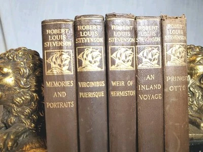 Old Robert Louis Stevenson Prince Otto Romance 1900s Biographical Book Set of 5 - Image 1 of 4