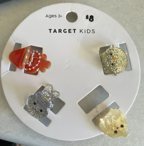 1 pack of 4 Girls Easter Hair Claw Clips Target NEW - Picture 1 of 2