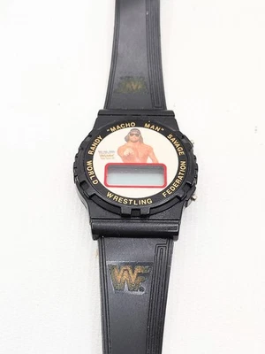 Reloj Pulsera Vintage WWF Macho Man Randy Savage LCD, RARO Foto 1 de 4