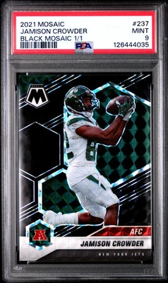 2021 Mosaic Jamison Crowder AFC Black 1/1 - PSA 9 - Image 1 of 2