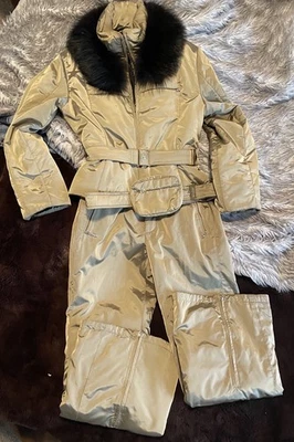 Traje de esquí vintage para mujer Bogner chaqueta y pantalones talla M caqui/reflectante LEER DESC Foto 1 de 4