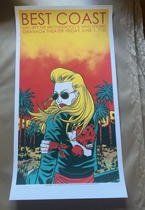 Best Coast Granada Theater 2012 Robert Wilson Art Print Signed LE #'d 36 of 75 ! - Picture 1 of 12