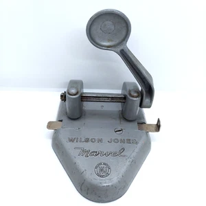 Vintage Cast Iron Marvel Two Hole Punch for Paper - Heavy - Wilson-Jones Chicago - Picture 1 of 6