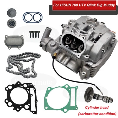 For HiSUN 700 UTV Cylinder Head W/Camshaft Timing Chain Kit Qlink Big Muddy US - Image 1 of 4