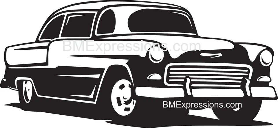 1955 Chevy Chevrolet Bel Air Vinyl Decal Your Color Choice Sticker - Image 1 of 1