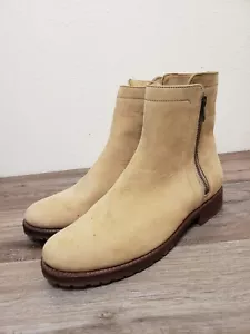 Womens Frye Natalie Double Zip Bootie Beige Suede Leather 3478490 US Size 9 B - Picture 1 of 23
