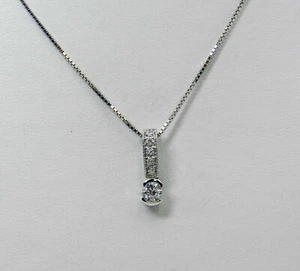 FUNKELNDE CZ'S VERMEIL STERLINGSILBER HANDGEFERTIGTE HALSKETTE NEU IM KARTON #SN73 - Bild 1 von 4