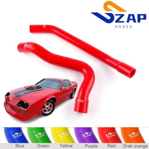 FIT FOR 82-92 CHEVY CAMARO/FIREBIRD TRANS AM V8 RED SILICONE RADIATOR HOSE KIT - Picture 1 of 8