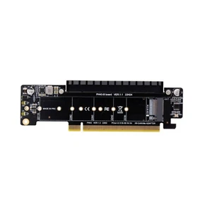 PCIE X16 to X8+X4+X4 Splitter Adapter Card M.2 NVME Port Expansion Riser Card - Photo 1/7