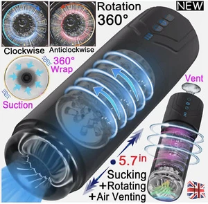 Automatic Masturbator Thrusting Sucking Vibrating Heating Male Stroker Sex Toys - Picture 1 of 10