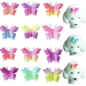 50pcs Dog Hair Clips Alloy Butterfly Pet Grooming Supplies Fashion Accessories - Picture 1 of 12