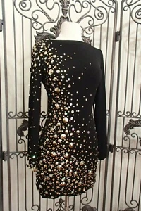 BD29 PAPARAZZI 9249 SZ 4 BLACK GOLD $338 HOMECOMING PROM GOWN DRESS NWT - Picture 1 of 12